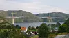 I september ble brua støpt sammen på midten.