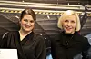 Fiskeri- og havminister Cecilie Myrseth (t.v.) og direktør for strategi og analyse i Höegh Autoliners Lise Duetoft. Begge er opptatt av å beholde Norge som en maritim stormakt ved å være først med grønn teknologi. Foto: Tore Stensvold