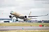 Her tar det første Airbus 350-1000ULR-flyet av for første gang. Dette var en testtur fra Toulouse i Frankrike der flyets interiør inkluderte store mengder testutstyr. Flyet skal testes i to måneder før det leveres til Qantas.