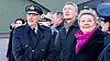 Kong Harald, Jens Stoltenberg og Erna Solberg fikk se F-35 i lufta over Ørland Flystasjon 10. januar 2017, under markeringen av de første F-35-flyene som kom til Norge. Foto: Eirik Helland Urke