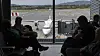 I morges måtte fly vente på at merkemalingen skulle tørke. Dette bildet er fra åpningen av flyplassen i fjor.
