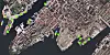 Bergen Havn har storslagne planer om å bli grønnere og helt utslippsfri i 2030. Grønne symboler er lavspentkontakter, røde er høyspent. Batterisymbolet er for lading av små havnebåter. Gul pumpe og tankbil er LNG, mens blå pumper symboliserer H2-forsyning (hydrogen). LNG og H2 kan leveres via bunkringsfartøy rett til skuteside. Tankbilen er for å levere gass til AIDA-cruiseskip, som har hjelpemotorer som kan gå på gass. Skoltekaien er utstikkeren til venstre på bildet. Der er det plan om to cruisekontakter samt ved Bontellabo-kaien, øverst til venstre. Hurtigruteterminalen midt på bildet. Foto: Bergen Havn/Even Husby