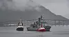 Den portugisiske fregatten NRP Corte-Real på vei til Tromsø 2. september. Foto: SNMG1