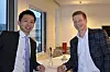 Yasutaka Takada fra Iwatani Corporation og Hynor-leder Bjørn Simonsen.