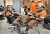 Denne fredagen var det gjennomslagskake til frokost. F.v. Egil Rekkedal, Terje Bjølverud, Morten Veierud og tunnelfaglærling Odin Solsem. Foto: Anita Arntzen/OPS Hålogalandsvegen/Skanska Norge