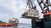 Sleipnir har her løftet den 5400 tonn tunge prosessmodulen til Johan Sverdrup (P2) bort fra transportlekteren.