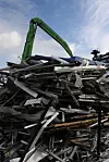 Hovedsakelig aluminiumsavfall fra byggeplasser og feilvarer sendes til Dormagen. 78 prosent er aluminium.
