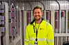 Karl Karlsson (driftsingeniør CBTC) ved det mest oppdaterte av dagens signalanlegg. Foto: TUM Studio