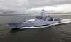 Et patruljefartøy - OPV - i Holland-klassen. CFD-beregninger viser en rekke positive effekter av å montere en skrogvinge, Hull Vane, under skroget i akterenden.