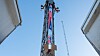 The Nucleus rocket, ready for launch at Andøya, with the Nucleus team in front of it.