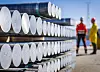 Hydro Aluminium Karmøy. Her produseres primæraluminium. Anlegget er et av Europas største aluminiumsverk.