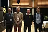 De nominerte, fra venstre: Anders Mathisen (Statnett), Prisutdeler Jens O. Gran (Standard Norge), Oddbjørn Granlund (Ramirent) og Knut Arne Johnsen (Veidekke Bygg AS). AAK Safety og Can er ikke representert på bildet. Foto: Ovidia Eriksen
