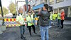Fra starten på anleggsarbeidene i Storgata i fjor. I midten direktør for Bymiljøetaten, Gerd Robsahm Kjørven, sammen med prosjektleder Jan Vidar Husby (til venstre).