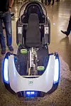 Tråkker generator: Elsykkelen har ikke kjede. I stedet tråkker syklisten en generator som driver de to helt like navmotorene i bakhjulene. Bilde: JOSIP BOGDANOVIC