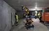 Nlink-roboten tar en av de tyngste håndverkerjobbene: boring i betongtak. Bilde: Haavard Halvorsen