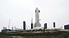 Prototypen av SpaceXs SN15 Starship på oppskytningsrampen i Boca Chica i Texas tidligere denne måneden.