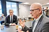 Thor Gjermund Eriksen ga seg som konsernsjef 27. februar i år. Nå skal styreleder Cato Hellesjø (i bakgrunnen) ansette ny konsernsjef. Foto: Arash A. Nejad