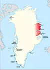 Erik Raudes Land, området som ble okkupert av Norge på starten av 1930-tallet. Illustrasjon: Uwe Dedering, CC BY-SA 3.0
