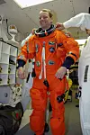 KLAR: Christer Fuglesang under testingen før torsdagens første oppskytingsforsøk.