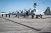 T-38 Talon-flyene til U.S. Air Force er midlertidig tatt ut av tjeneste. Bildet viser fire slike fly som har ankommet Columbus Air Force Base under en øvelse tidligere i år. Hvert fly har to seter.