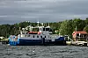 MF Oksøy er bygget i 1964 og går mellom Brevik og Sandøya (bildet) i Porsgrunn kommune. Foto: Tore Stensvold