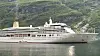 Cruiseskipet Aurora i Geirangerfjorden.