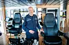 Per Frekhaug, redningsoffiser i Ubåttjenesten i Sjøforsvaret, på broen i KV Bergen. Foto: Marius Valle