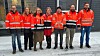 Sju av ni medarbeidere i gang- og sykkelveiprosjektet: Fv. Lars Christian Oulie, Linda Kjellin Karlsen, Mill-Hege Gravem Bertheussen, Vibeke Malvik, Marius Bjerke, Pål Aanerød Elølingsen og Lars Munthe Kolstad.