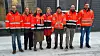 Sju av ni medarbeidere i gang- og sykkelveiprosjektet: Fv. Lars Christian Oulie, Linda Kjellin Karlsen, Mill-Hege Gravem Bertheussen, Vibeke Malvik, Marius Bjerke, Pål Aanerød Elølingsen og Lars Munthe Kolstad.