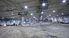 Her er bakkene (uten snø) i Snø, den nye innendørs skihallen på Lørenskog.