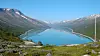De sørlige delene av Norge har hatt lite nedbør over lang tid, og kraftprodusentene bes om å spare på vannet. Arkivfoto fra vannmagasinet Øvre Otta.