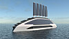 Mulig konsept for nullutslipps cruiseskip med solceller, vind og brenselceller som bruker hydrogen.