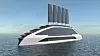 Mulig konsept for nullutslipps cruiseskip med solceller, vind og brenselceller som bruker hydrogen.