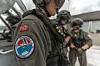 Samarbeidet mellom Danmark og Norge har pågått siden 2023. Her er det norske mannskapet på tre som fløy det danske Seahawk-helikopteret fredag. Foto: Tue Skals/Forsvaret
