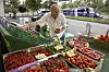 Midt i trafikken: Butikksjef Kalender Atik sliter med støvet fra E18, og vil prise seg lykkelig dersom motorveien blir borte.