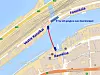 Den autonome kanalfergen skal krysse kanalen fra Ravnkloa til Vestre Kanalkai i Trondhei, , en strekning på ca. 90 meter.