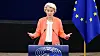 EU-kommisjonens president, Ursula von der Leyen, holdt tale i Europaparlamentet onsdag.