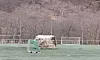 Flere steiner endte opp på Geitebakken fotballbane etter et ras i natt.