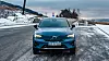Volvo C40 ved Espa, med Mjøsa i bakgrunnen.