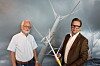 Etter at testperioden med pilot nummer to i Vatsfjorden er over, sikter World Wide Wind mot bygging av en større demo-turbin med effekt på 2,4 MW. Teknisk sjef Rune Strømquist, til venstre, her sammen med Stian Valentin Knutsen.