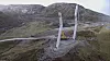 Den nye høyspentmasten ved parkeringsplassen på Kjerag.