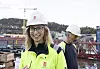 Prosjektleder Marthe Sand og byggleder Odd Rune Bråstad følger opp byggingen ved Trosvik Maritime. Foto: Tore Stensvold