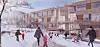 Skissen av nye Gruben barneskole i Rana kommune. Illustrasjon: Spinn Arkitekter