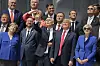 USAs president Donald Trump (andre fra venstre) truet med å trekke USA ut av Nato under toppmøtet i 2018.
