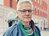 NRL-leder Inge Even Danielsen holdt appell under demonstrasjonene i Oslo i forrige uke. I tråd med gammel samisk tradisjon hadde også han vrengt kofta for å vise motstand. Foto: NRL