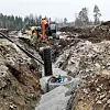 Graveentreprenør Knut Bjerke er i gang med grunnarbeidene på Ringvoll. Foto: Knut Bjørheim