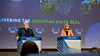 EU-kommisjonens visepresident Frans Timmermans og energikommissær Kadri Simson under pressekonferansen onsdag.