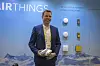 Sjefen for Airthings, Øyvind Birkenes, har grunn til å smile. Standen til det norske selskapet på CES var svært godt besøkt. Ikke minst av amerikansk presse.