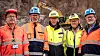F.v. Tom Eriksen (Statens Vegvesen), Ketil Sand (Skanska), Jostein Nordstrøm (Hæhre), Albert Kr. Hæhre (Hæhre) og Are Eliassen (Skanska).