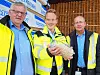 Pelltskamerater: konsernsjef Morten Kristiansen, Lars Storslett og direktør ved Moelven Soknabruket Atle Nilsen er enige om at integrert pelltsproduksjon ved store norske sagbruk kan blir viktig for lønnsomhet og for skogbruket rolle fro å redusere klimautslipp